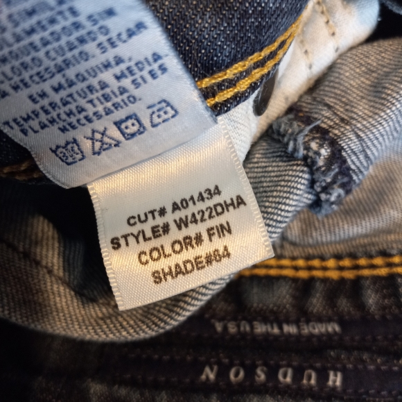 Hudson W422DHA Denim Low Rise Straight Skinny Med Wash Jeans Size 25 NWOT - Picture 12 of 12